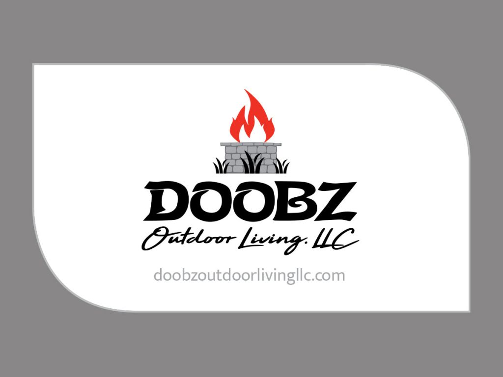 doobz outdoor living business card redesign by kelly parke